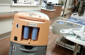 Intellibot 1650 Meets Hospital Bed